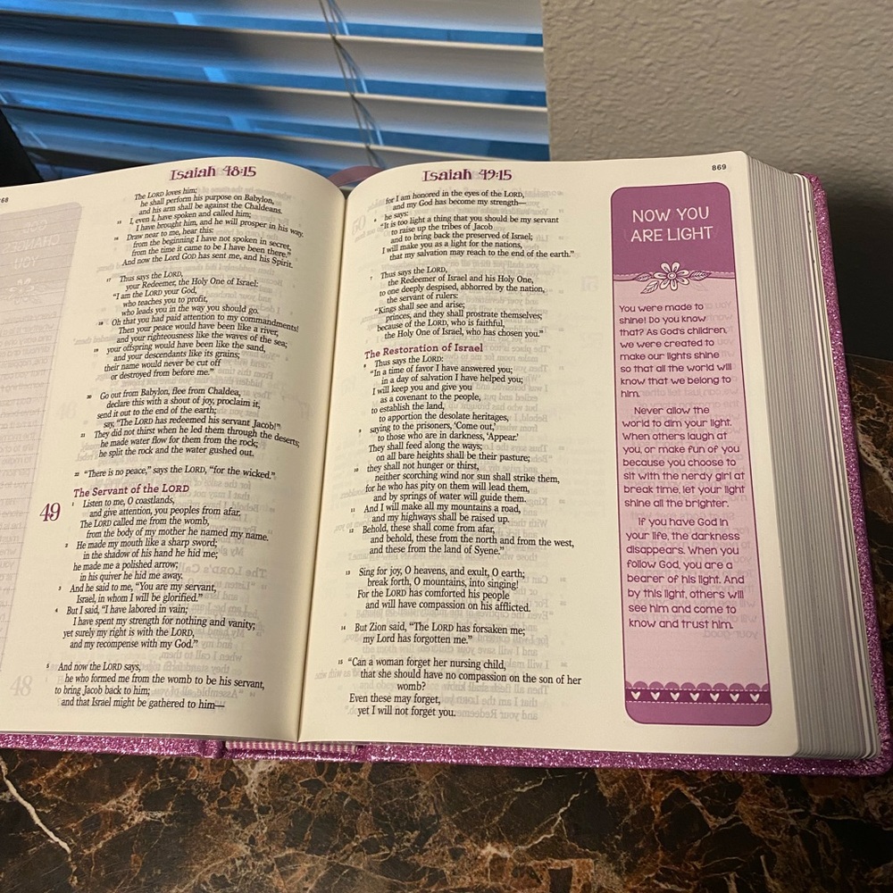 My Creative Bible for Girls, Journaling Bible - ESV - Purple Glitter Hardcover - Picture 15 of 16